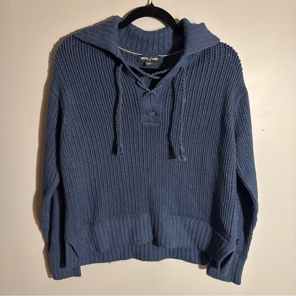 Nautica Blue Knit Sweater